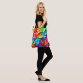 Levendige Abstracte bladkunst Draagtas (Op model)