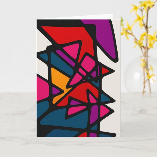 Levendige Abstracte blanco notitie Kaart (Gele Bloem)