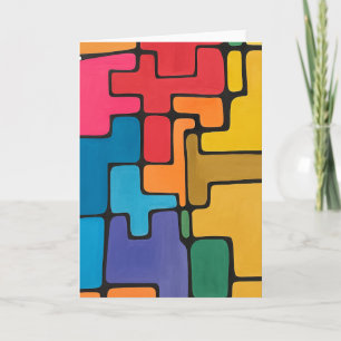 Levendige Abstracte blanco notitie Kaart
