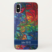 Levendige Abstracte Blauwe Schrift gepersonaliseer Case-Mate iPhone Case (Achterkant)