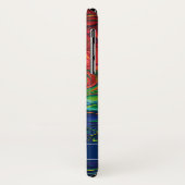 Levendige Abstracte Blauwe Schrift gepersonaliseer Case-Mate iPhone Case (Achterkant/links)