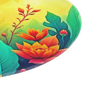 Levendige Abstracte bloemen schoonheid Snijplank (Hoek)