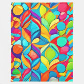 Levendige Abstracte bloemenexplosie Fleece Deken (Voorkant)