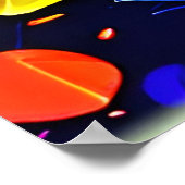 Levendige Abstracte Bloemenkunst in Multicolor Poster (Hoek)