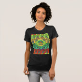 Levendige Abstracte bloemkunst T-shirt (Voorkant volledig)