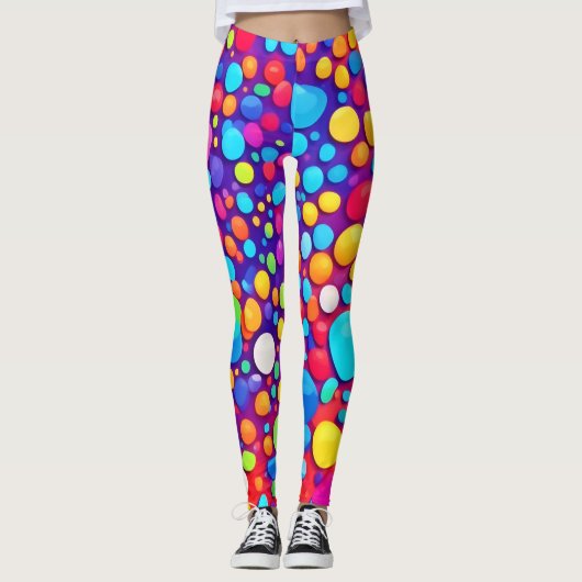 levendige Abstracte caleidoscoop Leggings (Voorkant)