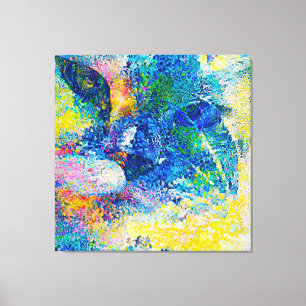 Levendige Abstracte Cat Art Print