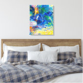 Levendige Abstracte Cat Art Print (Insitu (Slaapkamer))