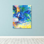 Levendige Abstracte Cat Art Print (Insitu (Houten vloer))