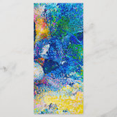 Levendige Abstracte Cat Art Print Bladwijzer Menu (Achterkant)