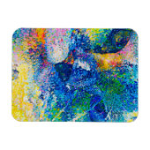 Levendige Abstracte Cat Art Print Magneet (Horizontaal)