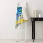 Levendige Abstracte Cat Art Print Sherpa Deken (In situ)