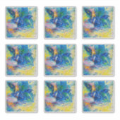 Levendige Abstracte Cat Art Print Sticker (Voorkant)