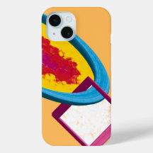 Levendige Abstracte Cosmos Ring & Square – Modern