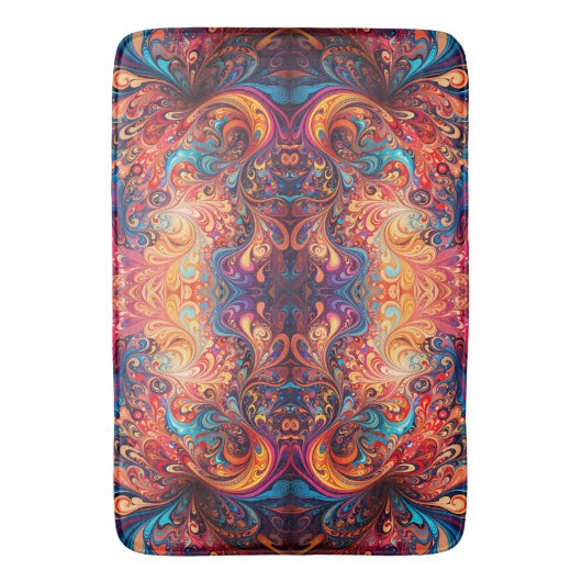 Levendige abstracte design badmat (Voorkant Verticaal)