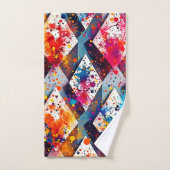 Levendige Abstracte diamantpatronen Bad Handdoek (Handdoek)
