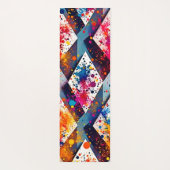 Levendige Abstracte diamantpatronen Yogamat (Achterkant)