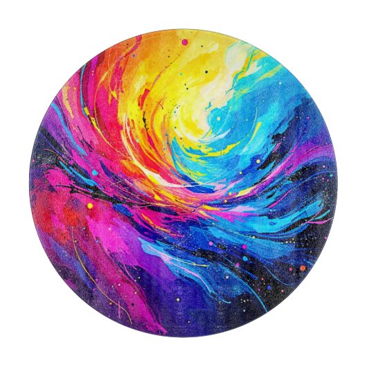 Levendige Abstracte Draaikolk Snijplank (Voorkant)