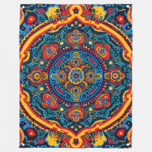 Levendige Abstracte etnische Huichol Tribal Patter