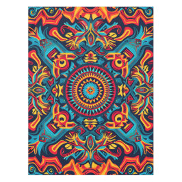Levendige Abstracte etnische Huichol Tribal Patter Tafelkleed