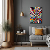 Levendige Abstracte explosie Moderne kunst Perfect Poster
