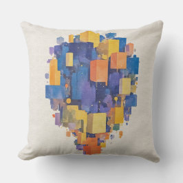 Levendige Abstracte Geometrische Kubussen Waterver Kussen