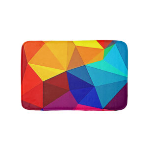 Levendige Abstracte Geometrische Stroomdesign Badmat