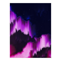 Levendige Abstracte Glitch Muurkunst