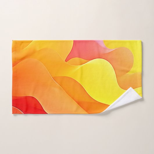 Levendige Abstracte Golf van Warmte Design Bad Handdoek (Handdoek)
