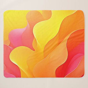 Levendige Abstracte Golf van Warmte Design Sherpa Deken