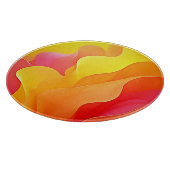 Levendige Abstracte Golf van Warmte Design Snijplank (Hoek)