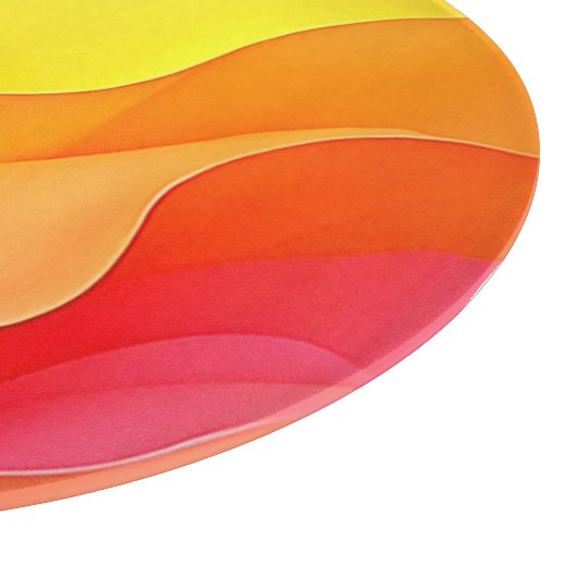 Levendige Abstracte Golf van Warmte Design Snijplank (Hoek)