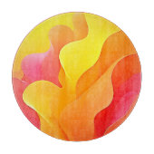 Levendige Abstracte Golf van Warmte Design Snijplank (Voorkant)