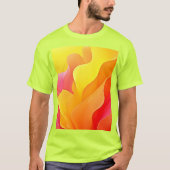 Levendige Abstracte Golf van Warmte Design T-shirt (Voorkant)