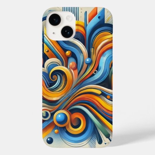 Levendige Abstracte iPhone Case (Achterkant)