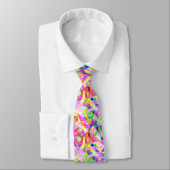 Levendige Abstracte kleur Splash Necktie Stropdas (Gebonden)