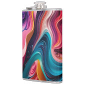 Levendige Abstracte kleuren: laat je creativiteit  Heupfles (Links)