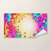 Levendige Abstracte kleurenexplosiekunst Bad Handdoek (Handdoek)