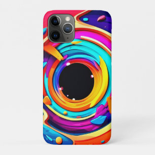Levendige Abstracte kosmische vortexkunst iPhone 11 Pro Hoesje