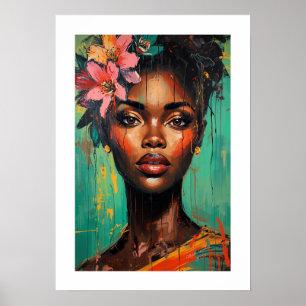 Levendige Abstracte Kunstprint  Poster