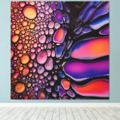 Levendige Abstracte Liquid Art Fusion Canvas Afdruk (Insitu (Houten vloer))