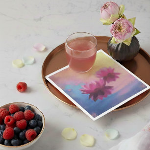 Levendige Abstracte lotusbloemen Servet