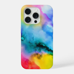 Levendige Abstracte Meerkleurige Moderne Kunst Tel iPhone 15 Pro Hoesje