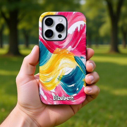 Levendige Abstracte penseelstreken Case-Mate iPhone Case