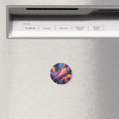 Levendige Abstracte Penseelstreken Kleurexplosie Magneet (Insitu (Vaatwasser))