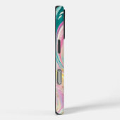 Levendige Abstracte ping en Blauwgroen wervelingen Case-Mate iPhone Case (Achterkant / Rechts)