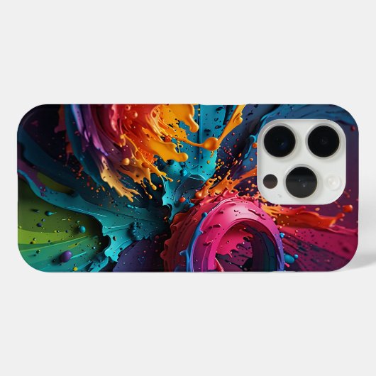 Levendige Abstracte Splash Art - Kleurrijke Paint Case-Mate iPhone Case (Achterkant (horizontaal))