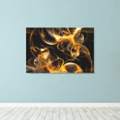 Levendige Abstracte Swirls Art Print (Insitu (Houten vloer))