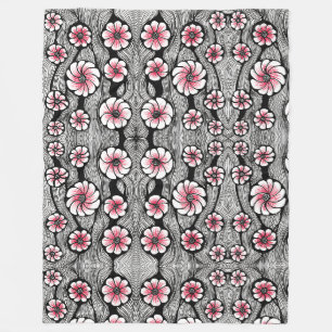 Levendige Abstracte Tribale Flow Fleece Dekbed Deken
