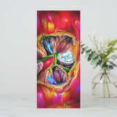 Levendige Abstracte Tulip Reflections Bladwijzer Menu (Staand voorkant)